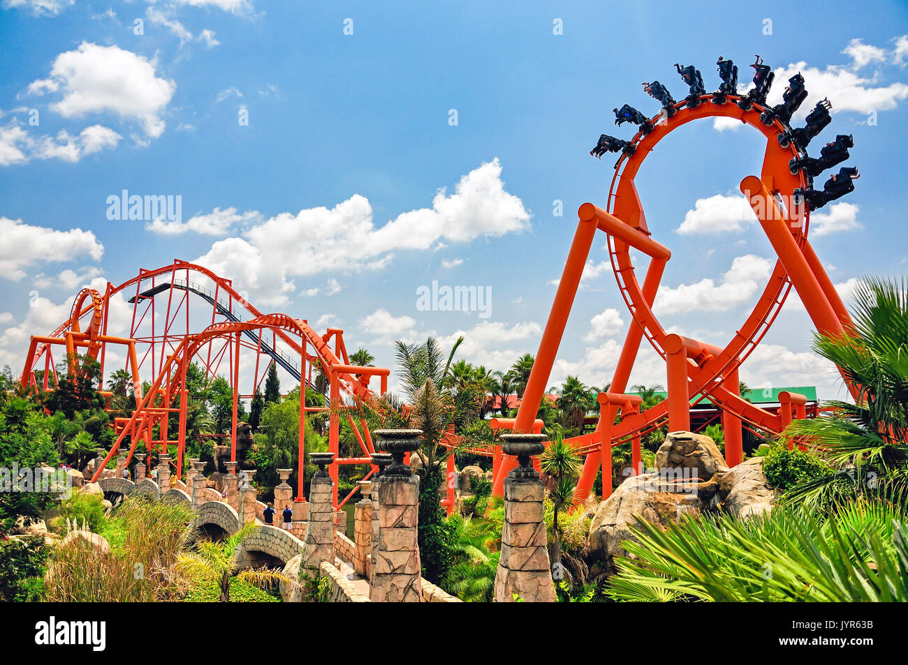 'The Anaconda' ride at Gold Reef City Theme Park, Johannesburg, Gauteng