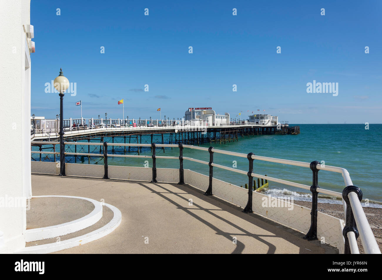Art Deco Worthing Pier, Worthing, West Sussex, England, United Kingdom Stock Photo