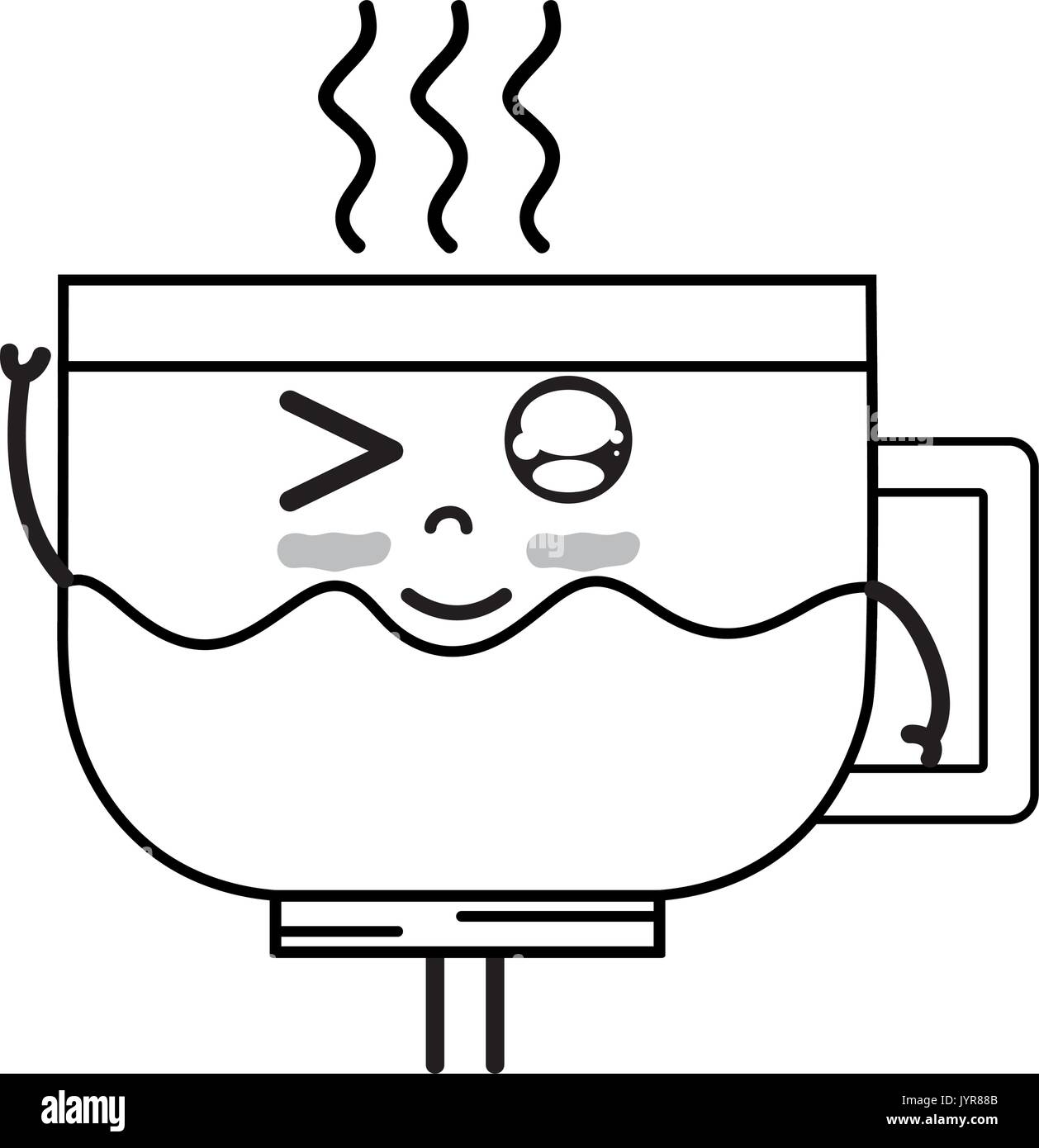 Coffee Cup Line Drawing Vector Black and White Stock Photos & Images