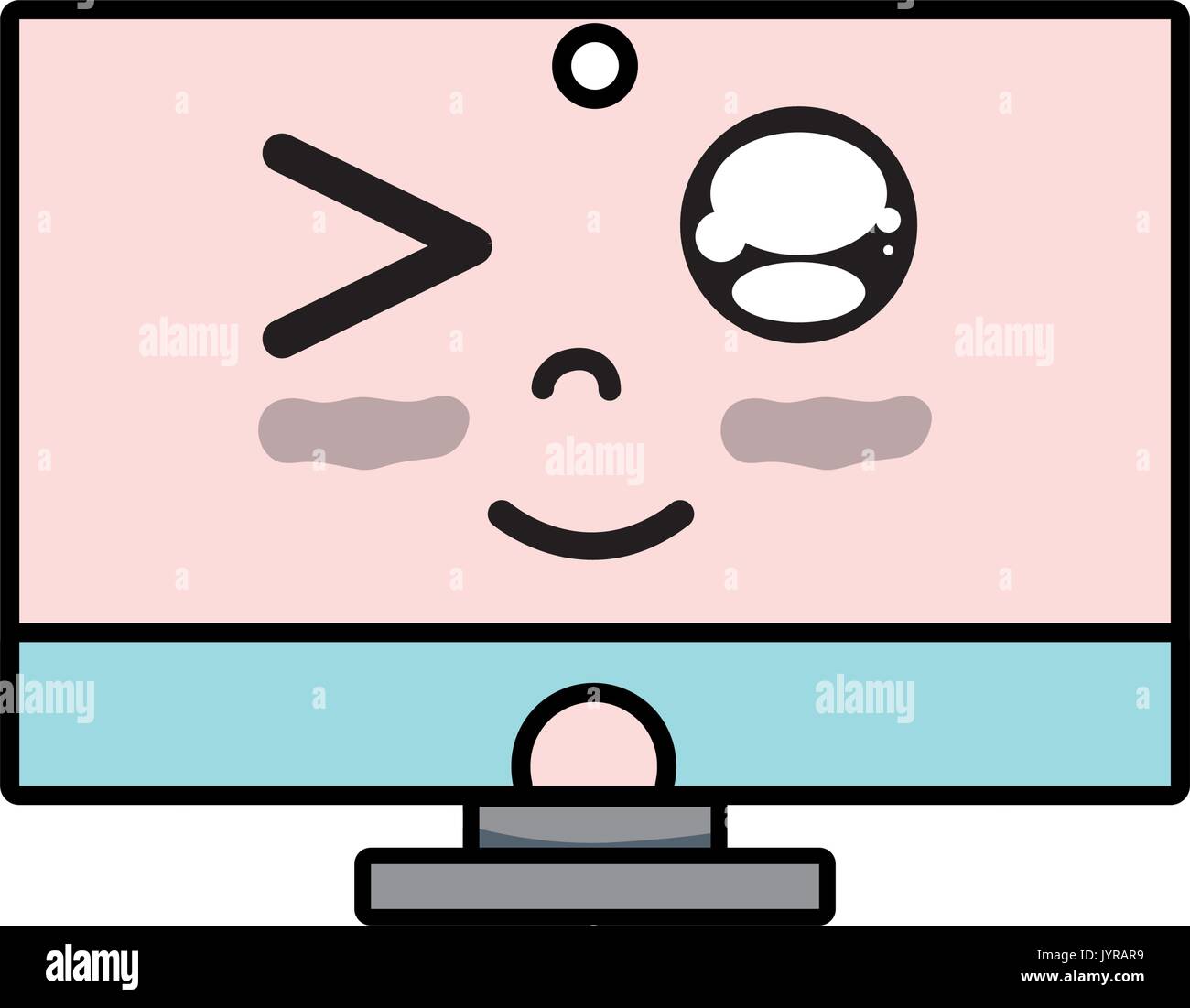 kawaii cute funny computer technology Stock Vector Image & Art - Alamy