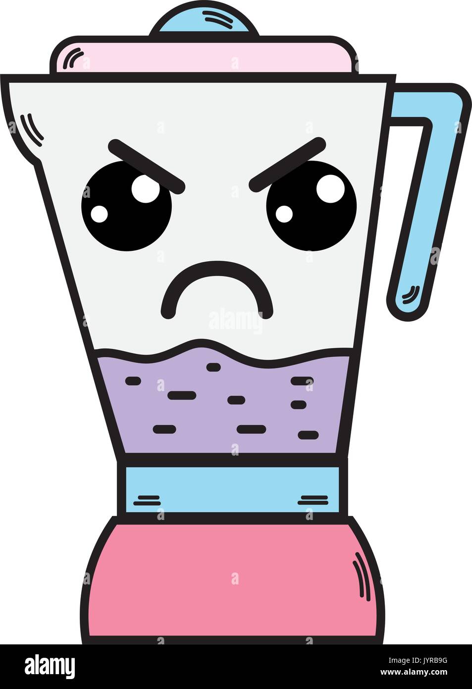 kawaii cute angry blender technology Stock Vector Image & Art - Alamy