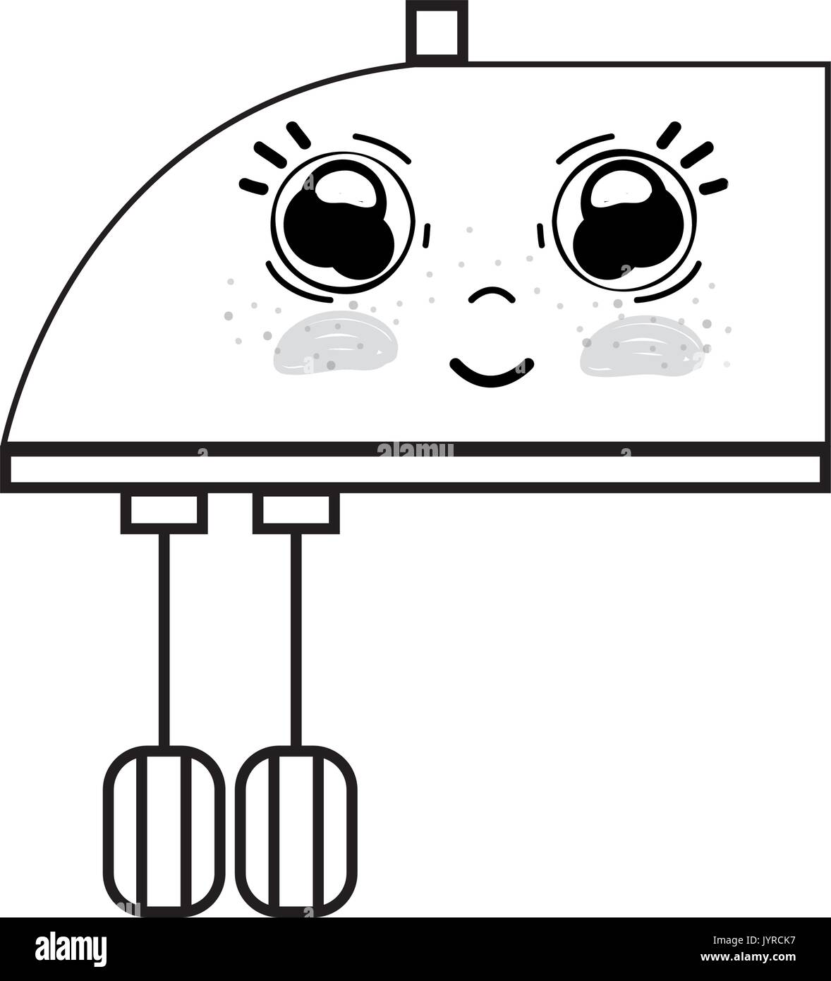 line kawaii cute happy mixer technology Stock Vector Image & Art Alamy