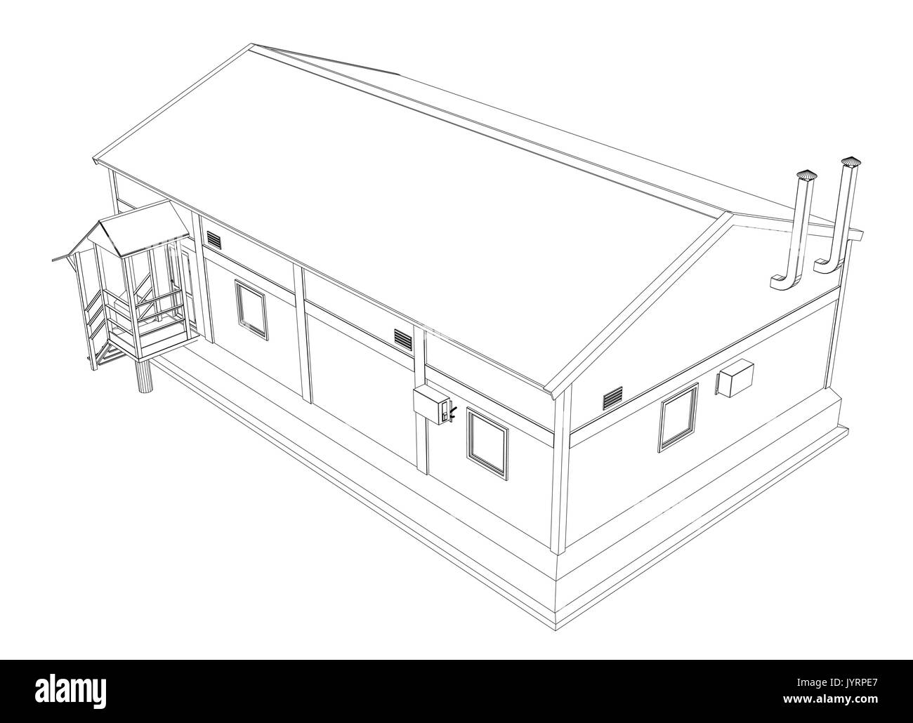 Empty office building exterior Stock Vector Images - Alamy