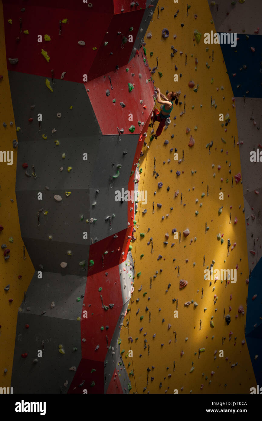 Indoor climbing wall hires stock photography and images Alamy