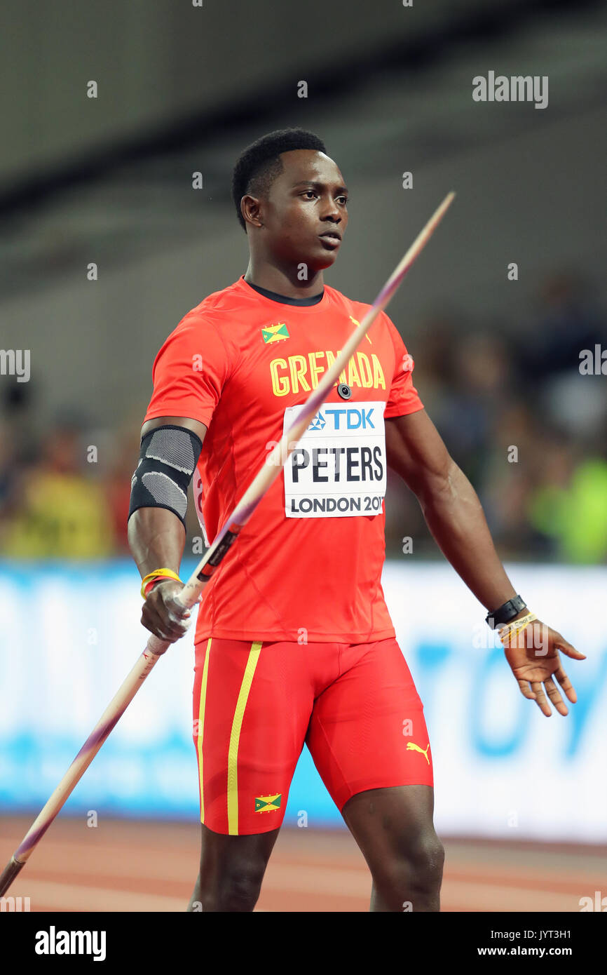 Anderson PETERS (Grenada) competing in the Javelin Men Heats at the