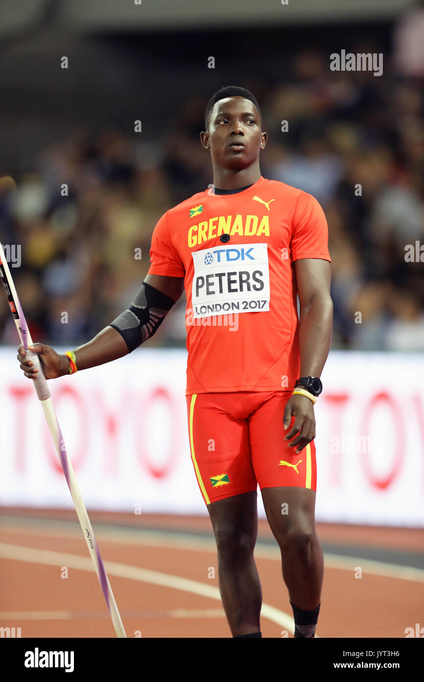 Anderson PETERS (Grenada) competing in the Javelin Men Heats at the