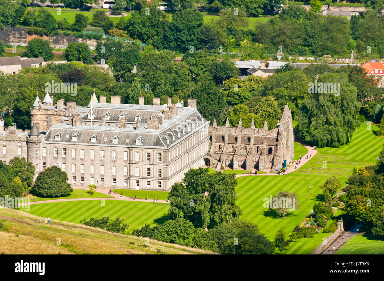 The view from Arthur's Seat, Holyrood Park, Edinburgh, Scotland Stock