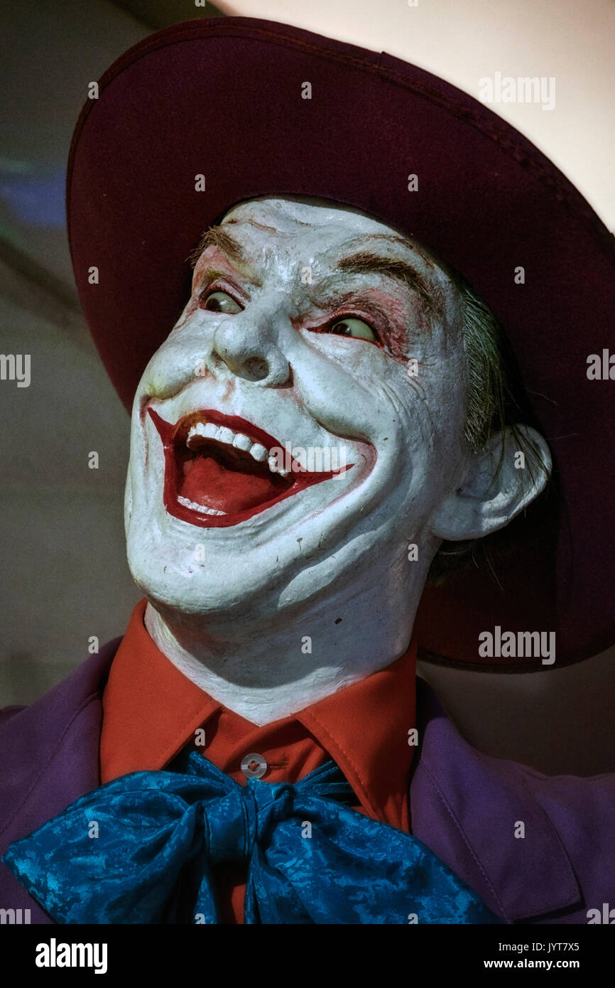The Joker, Batman, Jack Nicholson, Louis Tussauds waxworks. Waxwork celebrity figure. Stock Photo