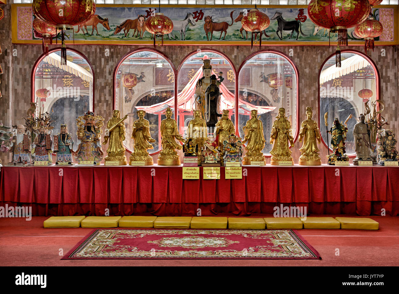 Chinese Temple interior. Thailand Southeast Asia Stock Photo - Alamy