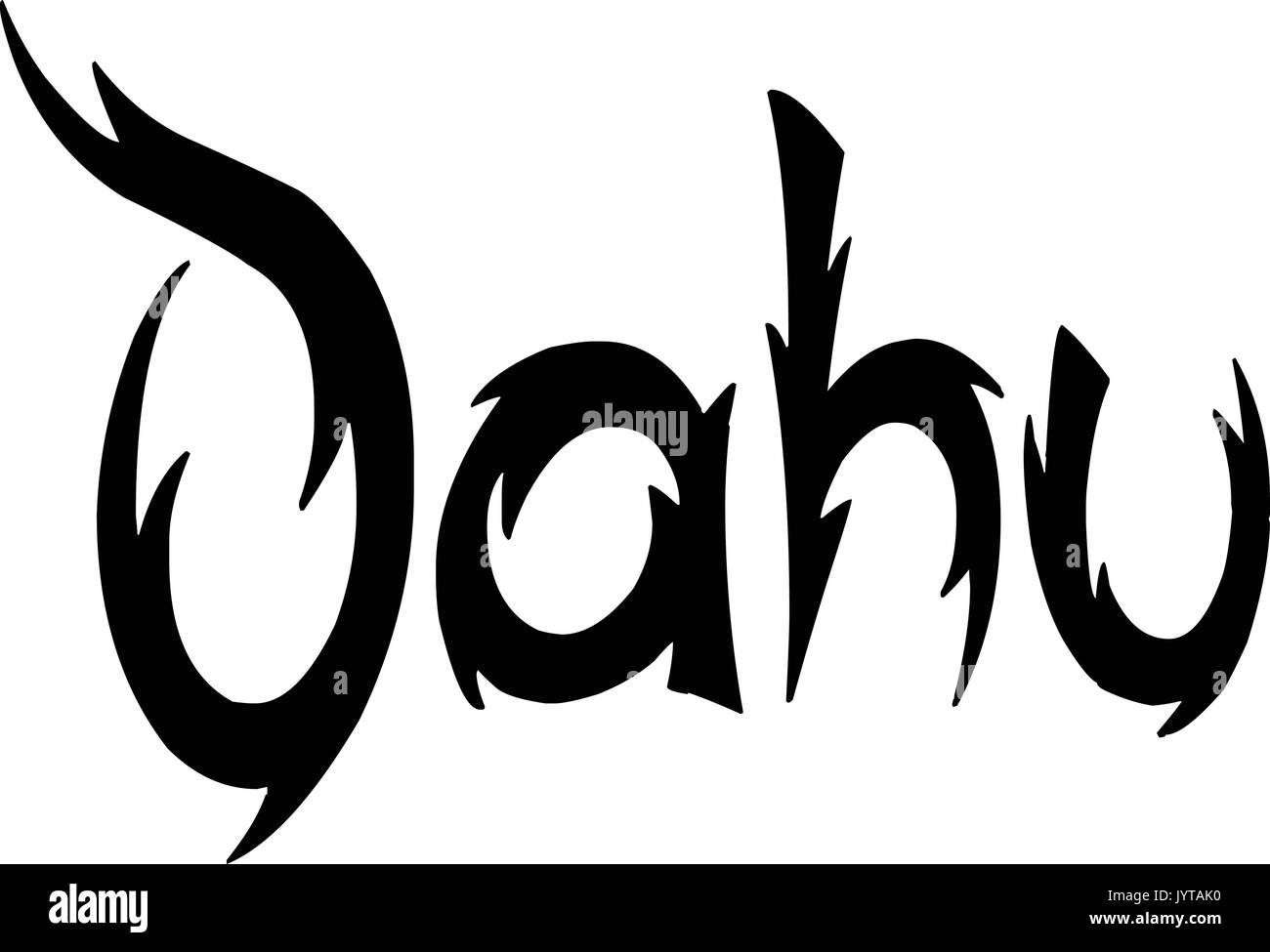 Oahu text sign illustration on white background Stock Vector Image & Art Alamy