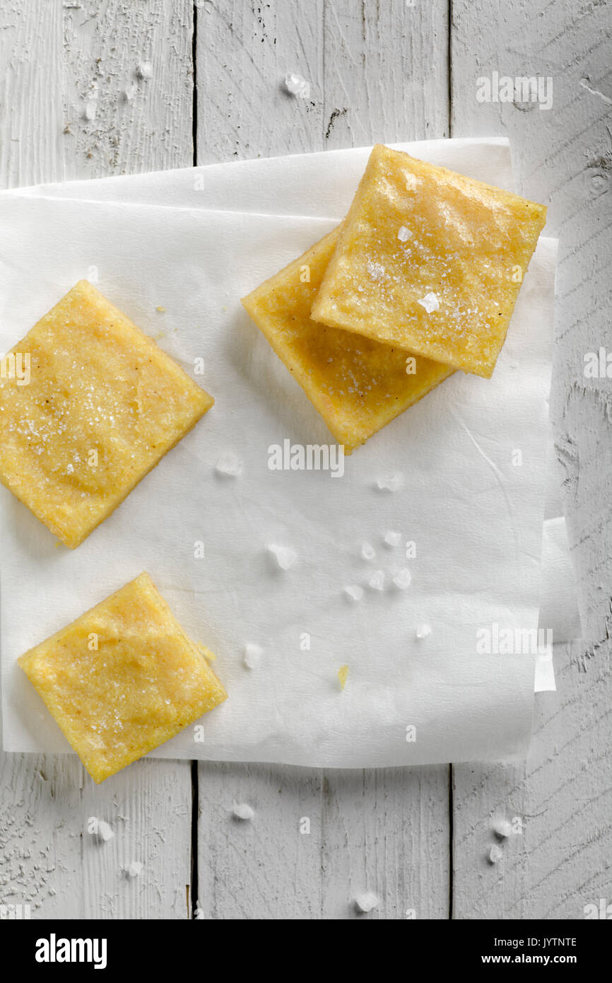 Sgagliozze, Traditional Italian Street Food from Bari Fried Cornmeal
