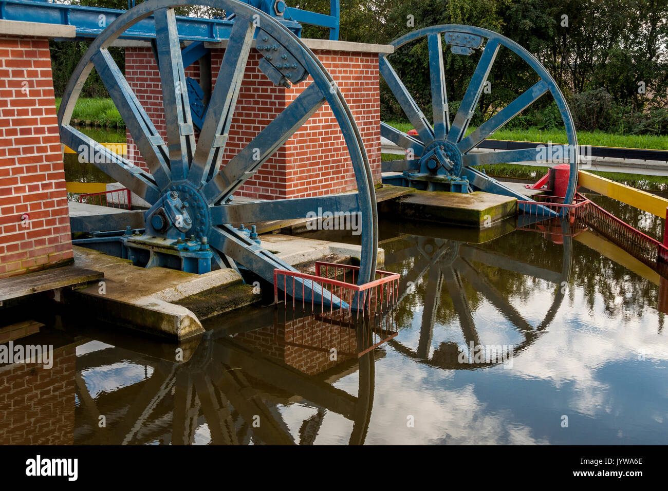 Historic canal Elblaski. The ramp Jelenie in Jelonki. Poland, Europe. Stock Photo
