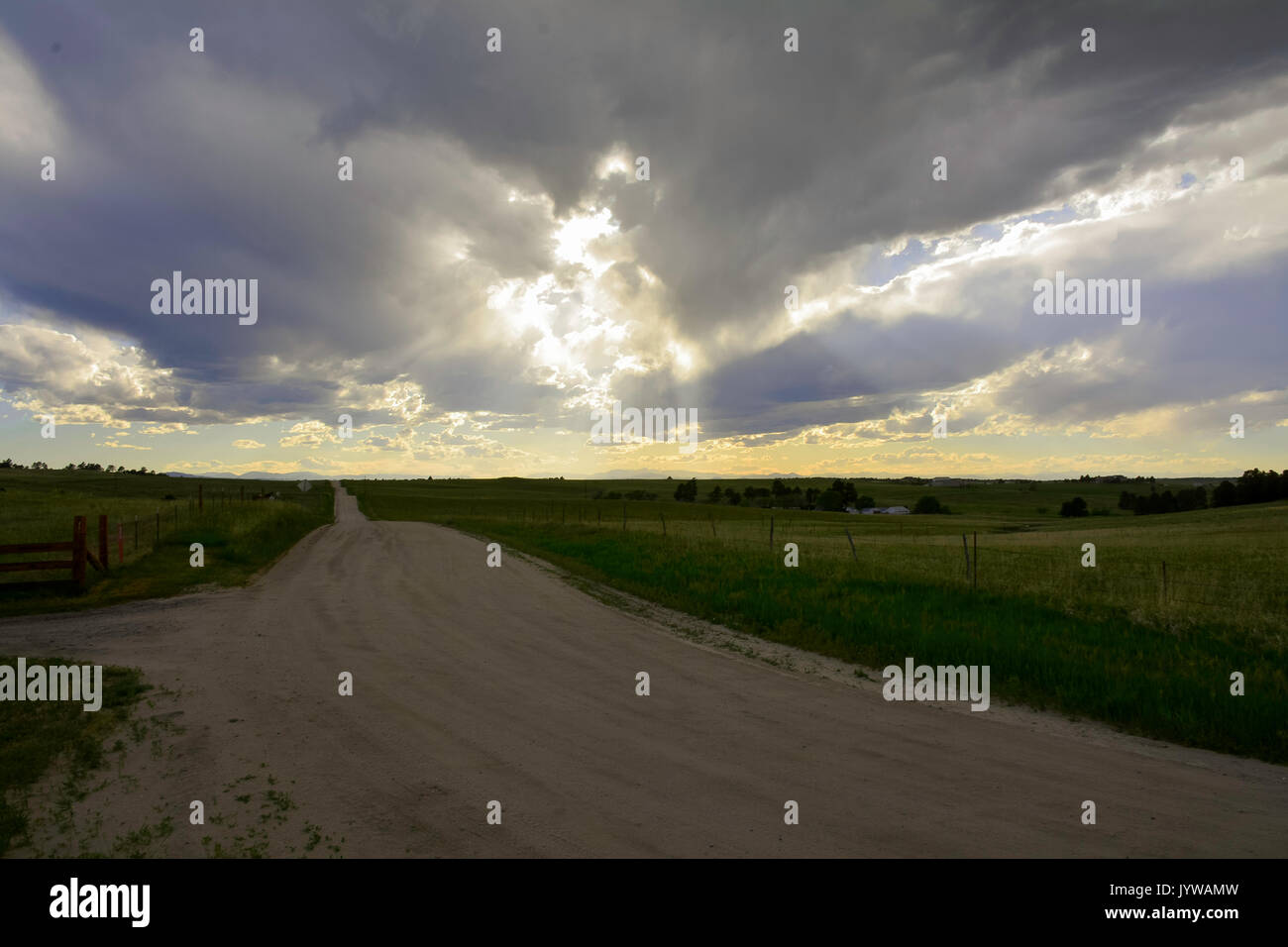 Summer Sunset in Colorado Stock Photo Alamy