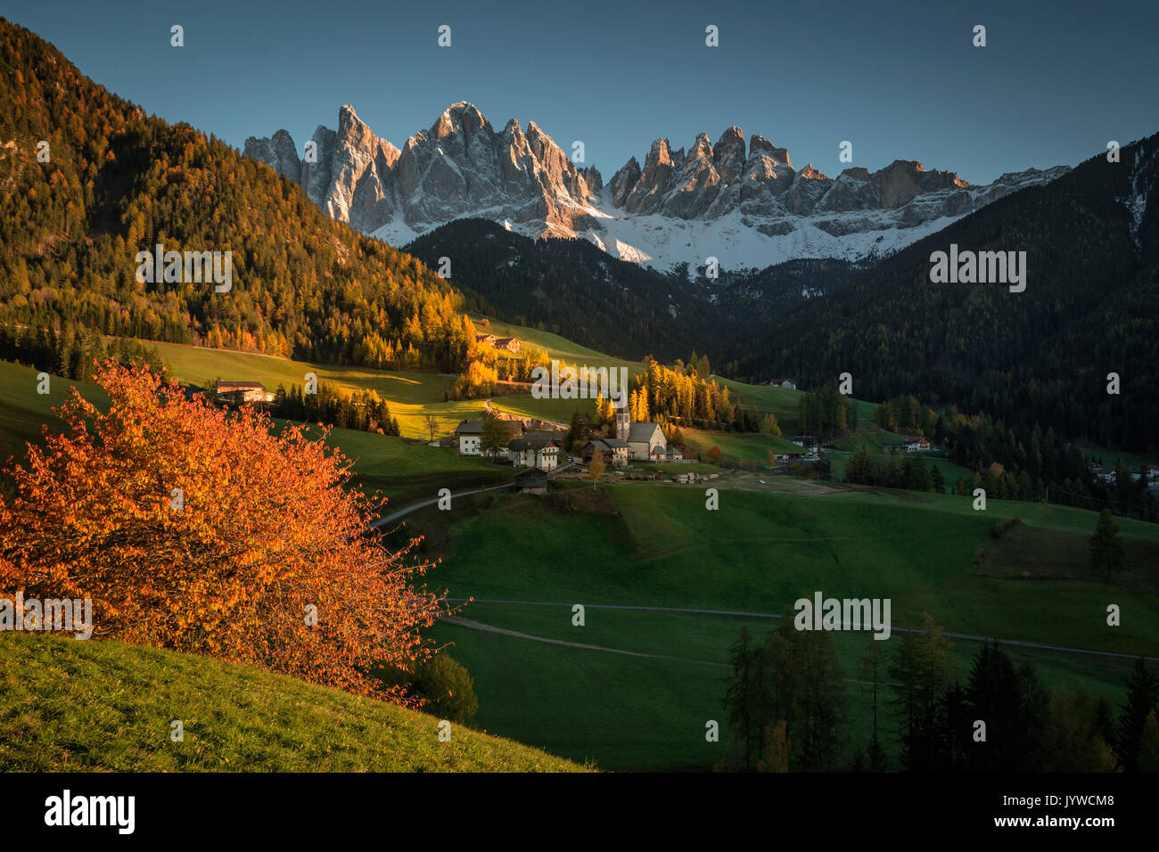 Val di Funes, Trentino Alto Adige, Italy Stock Photo