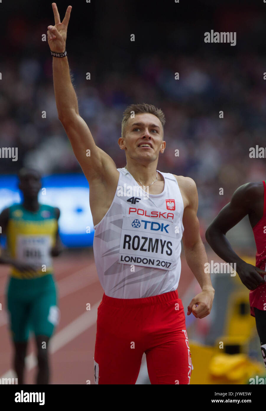 5 August 2017, London Stadium, East London, England; IAAF World Championships, Day2;   Michal Rozmys 4nd series of 800 men Stock Photo