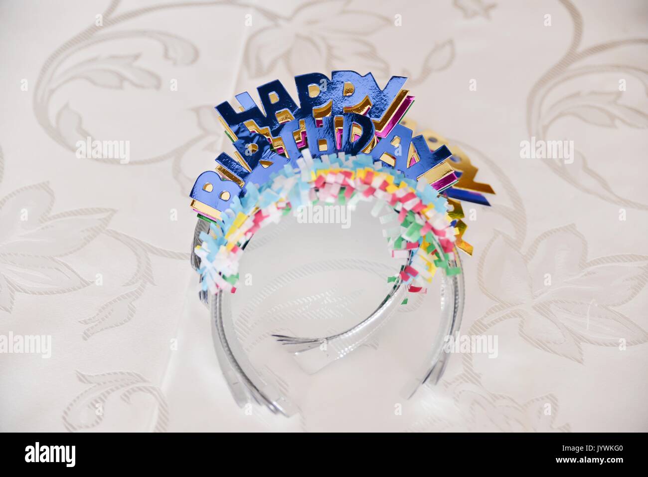 happy birthday head decoration Stock Photo - Alamy