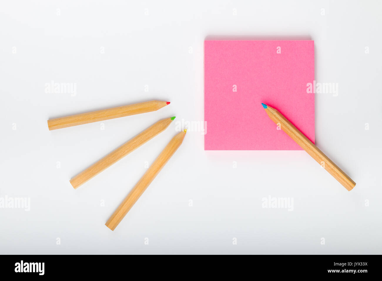post it on a with background Stock Photo