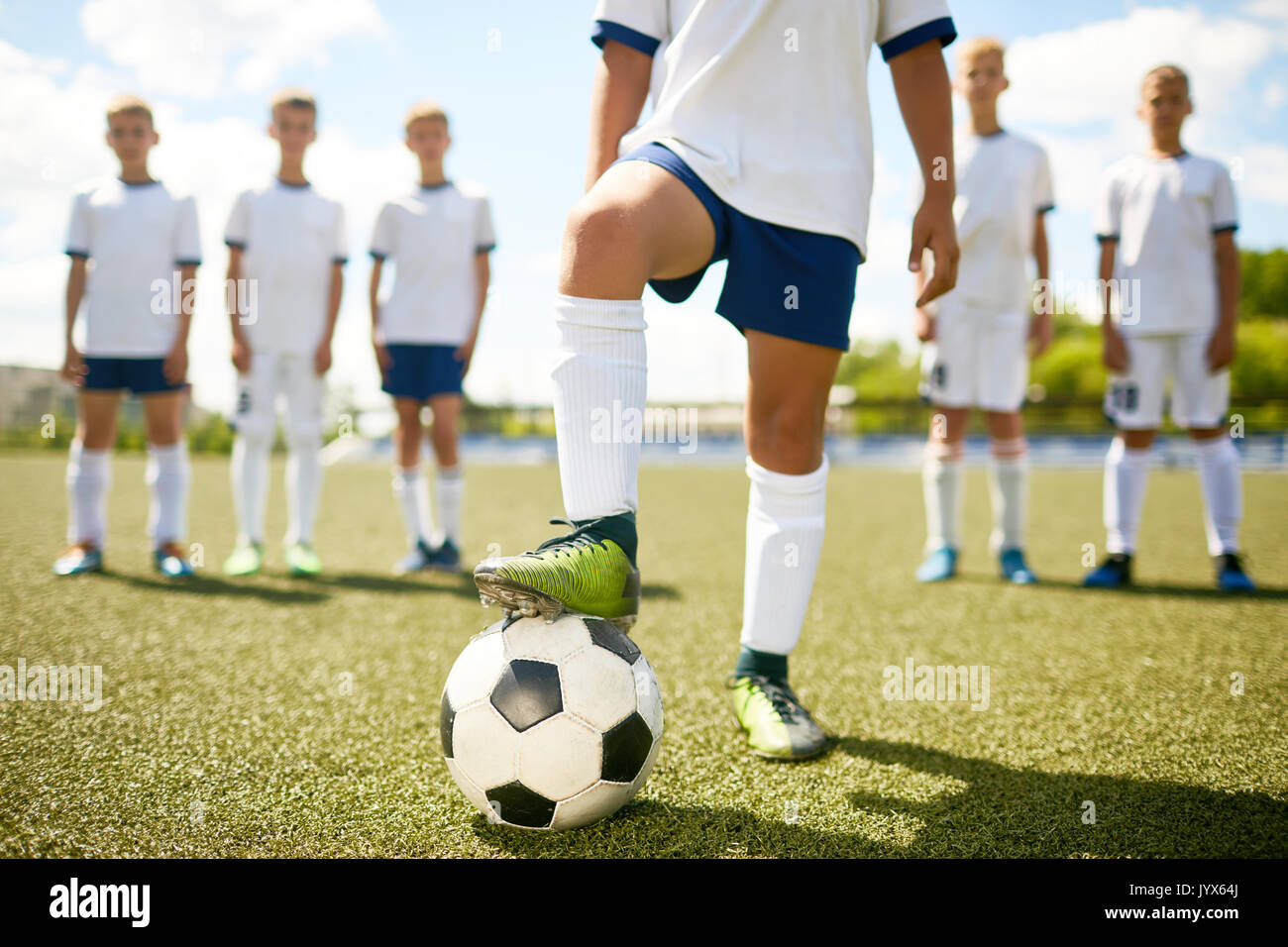 Captain of Football Team Stock Photo