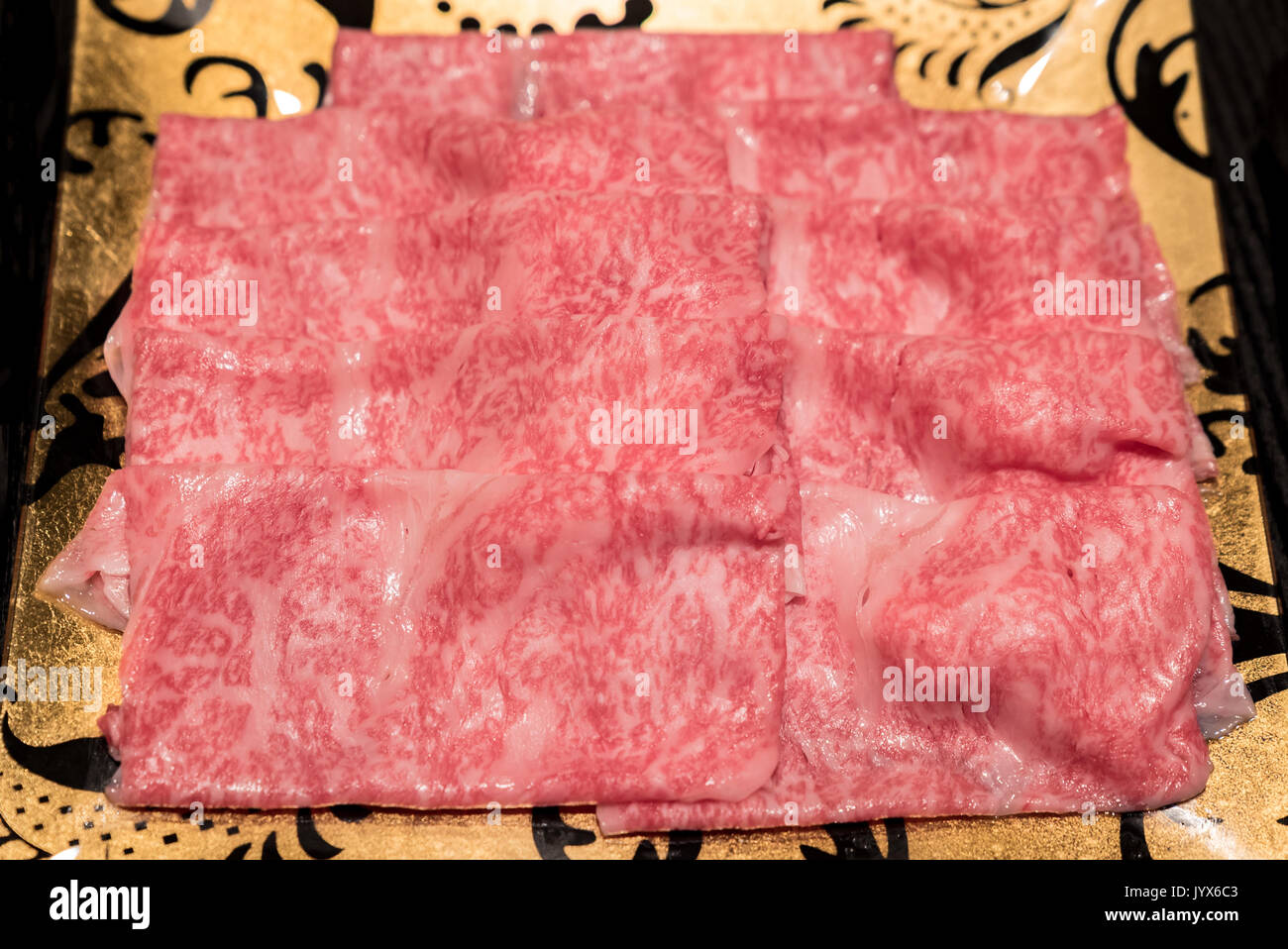matsusaka beef A5 Wagyu Beef Shabu shabu Set Closeup Stock Photo Alamy