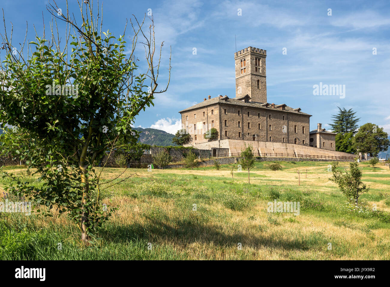 Sarre castle, the royal castle, Aosta Valle, Italy Stock Photo