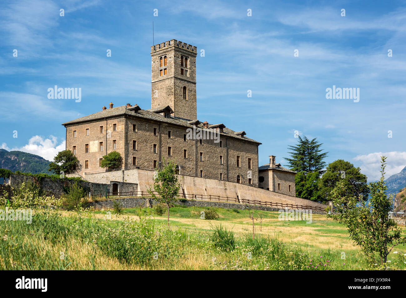 Sarre castle, the royal castle, Aosta Valle, Italy Stock Photo