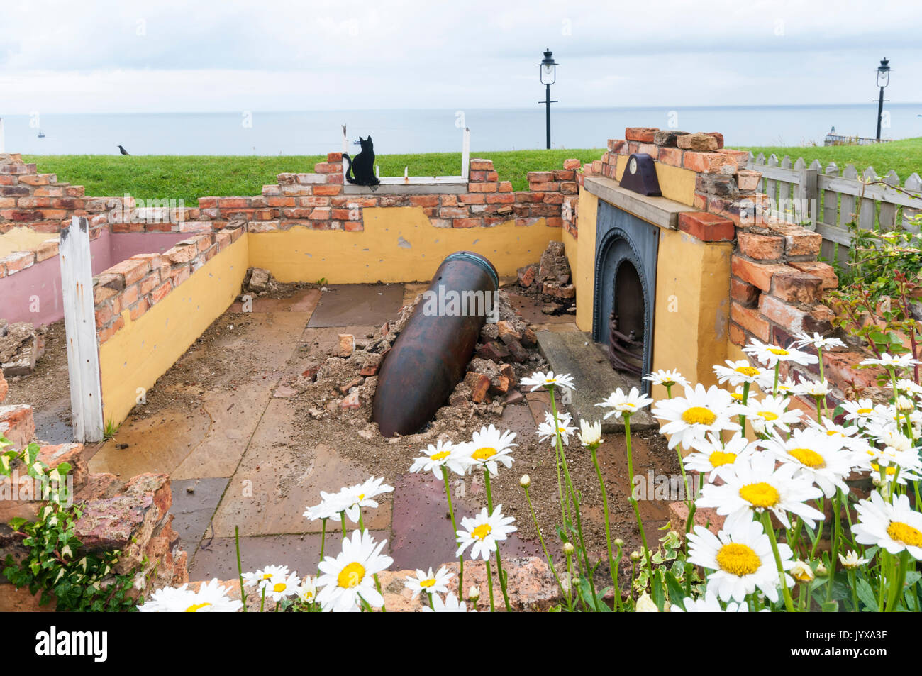 Reconstruction of a bombed house at Whitby created as a memorial to