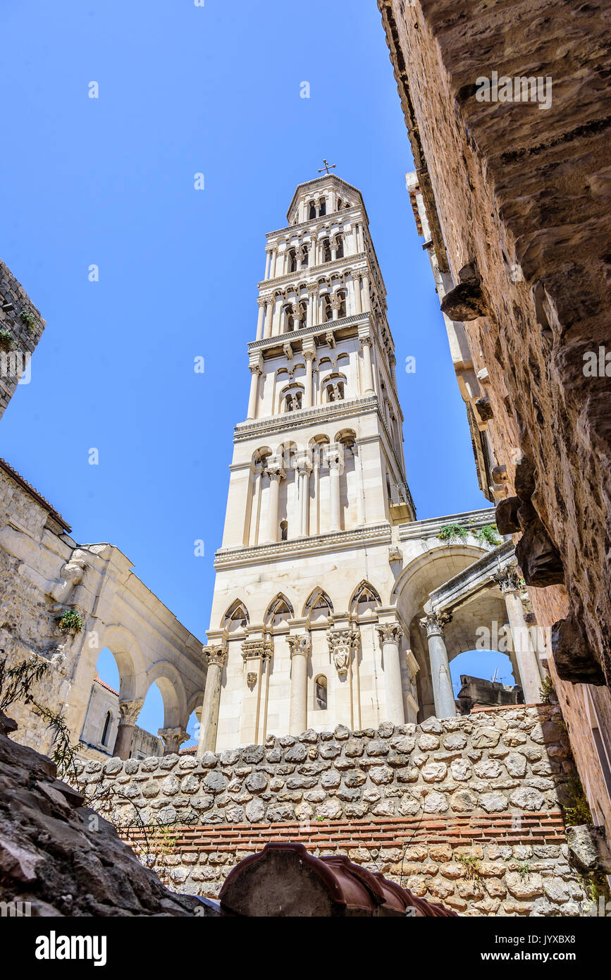 Cathedral of St. Duje in the city of Split. Stock Photo