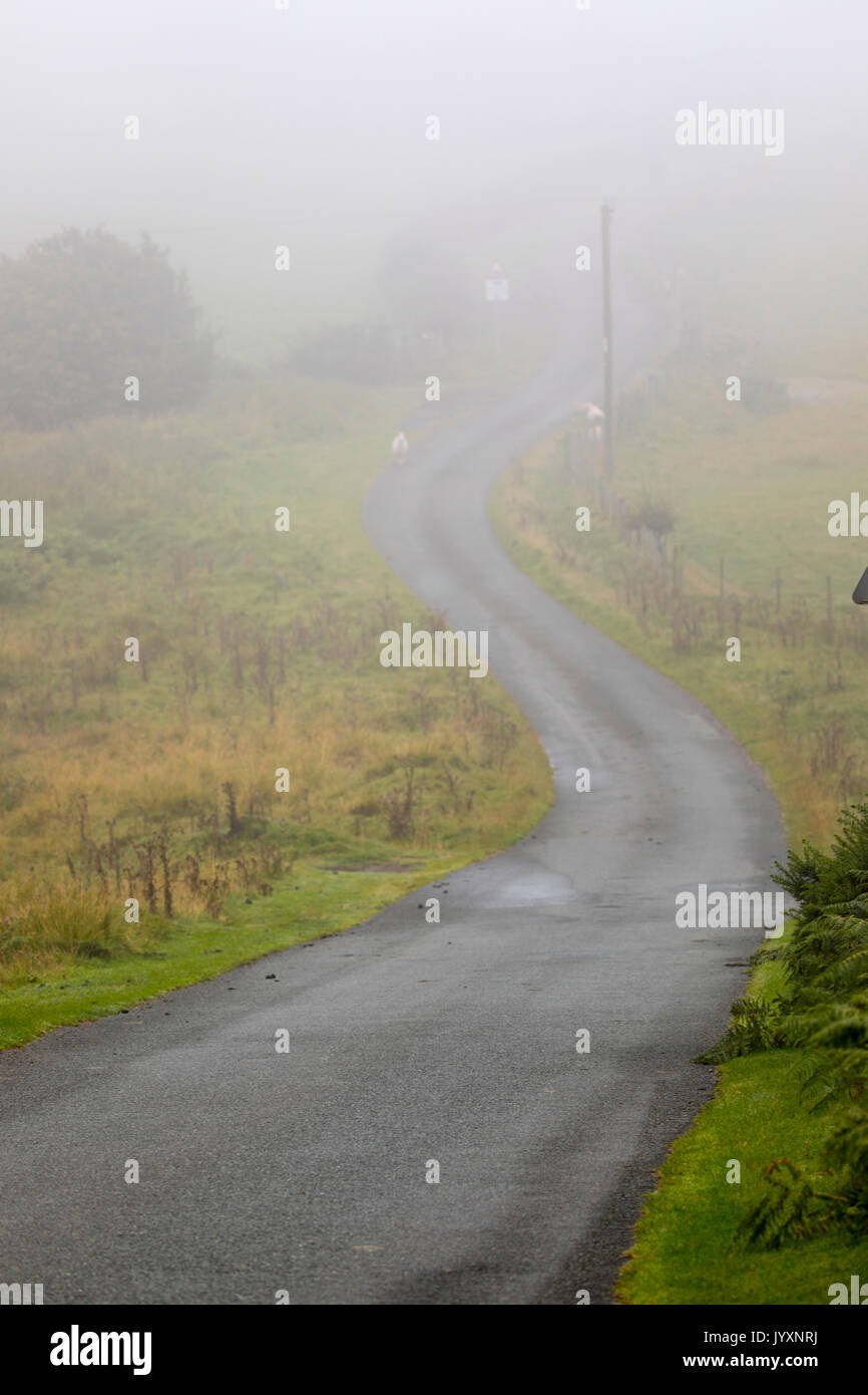 Flintshire, North Wales, UK Weather. A foggy start for parts of the UK