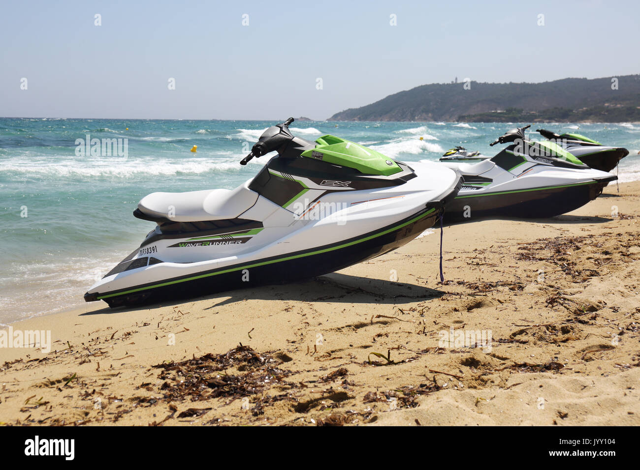 jet ski, pampelonne beach, ramatuelle Stock Photo