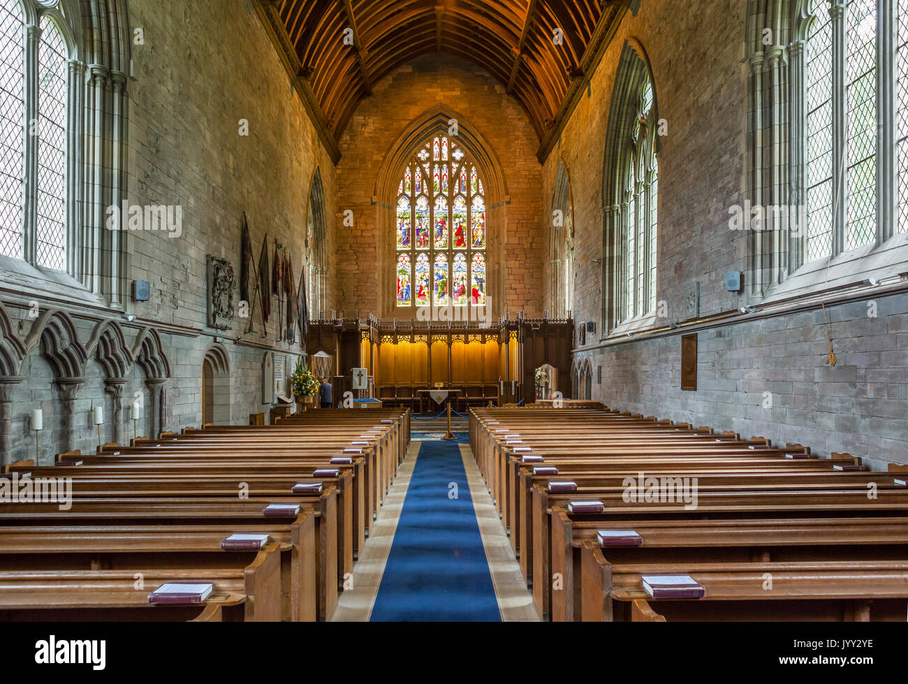 Interior of Dunkeld Cathedral, Dunkeld, Perth and Kinross, Scotland, UK Stock Photo