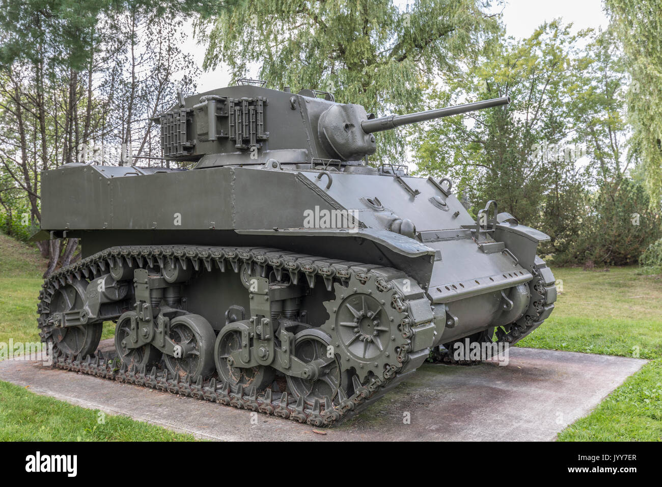 US M5A1 Stuart Light Tank Stock Photo