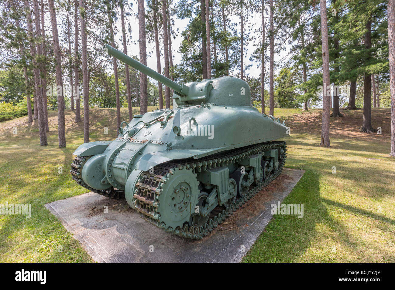 Canadian M4A1 Grizzly Tank Stock Photo