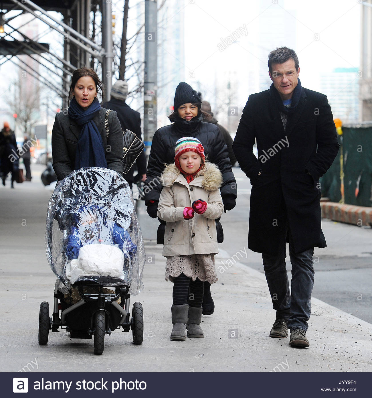 Jason Bateman, Amanda Anka, Francesca Nora Bateman and Maple Sylvie