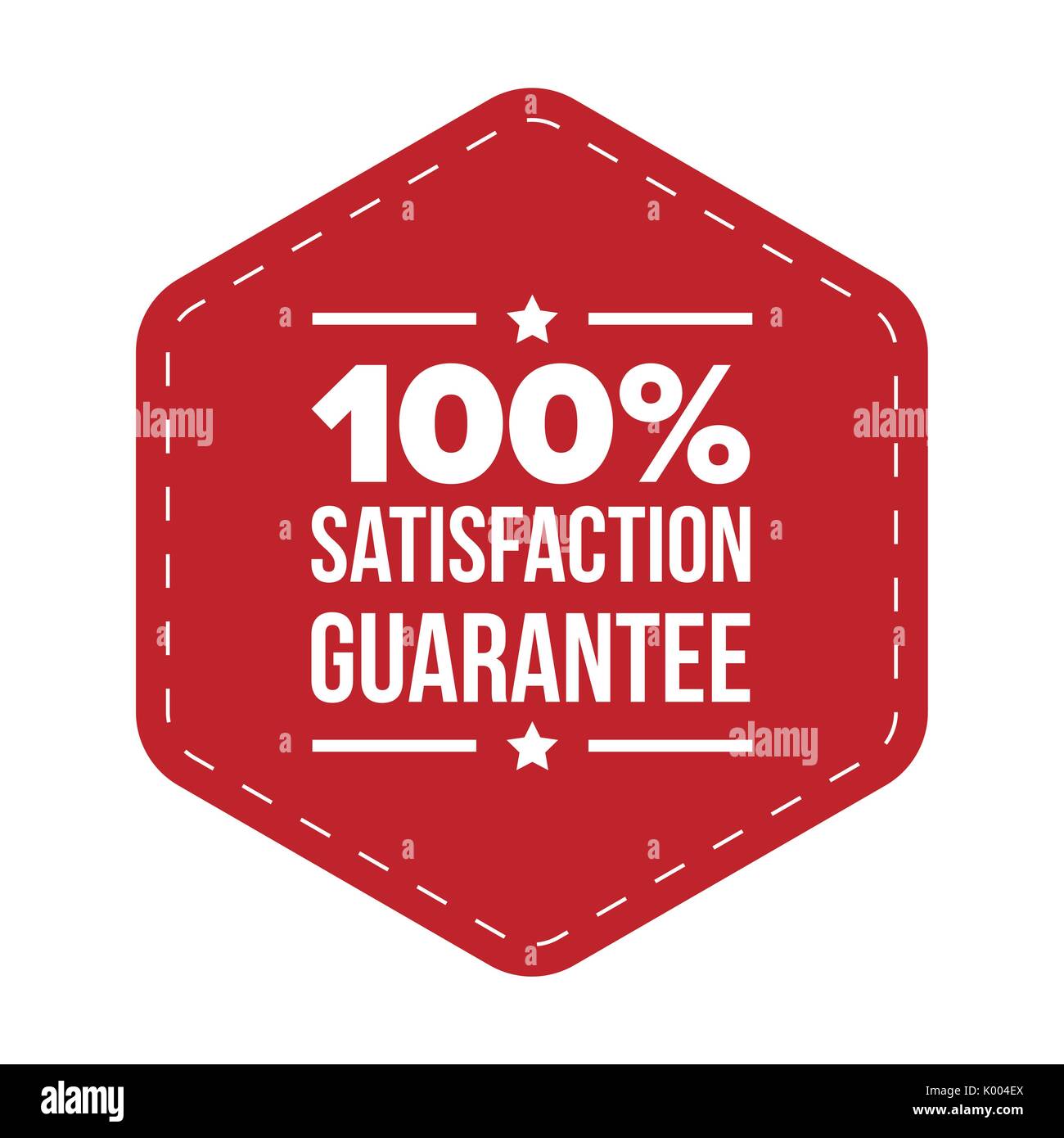 Hundred percent satisfaction guarantee vector Stock Vector