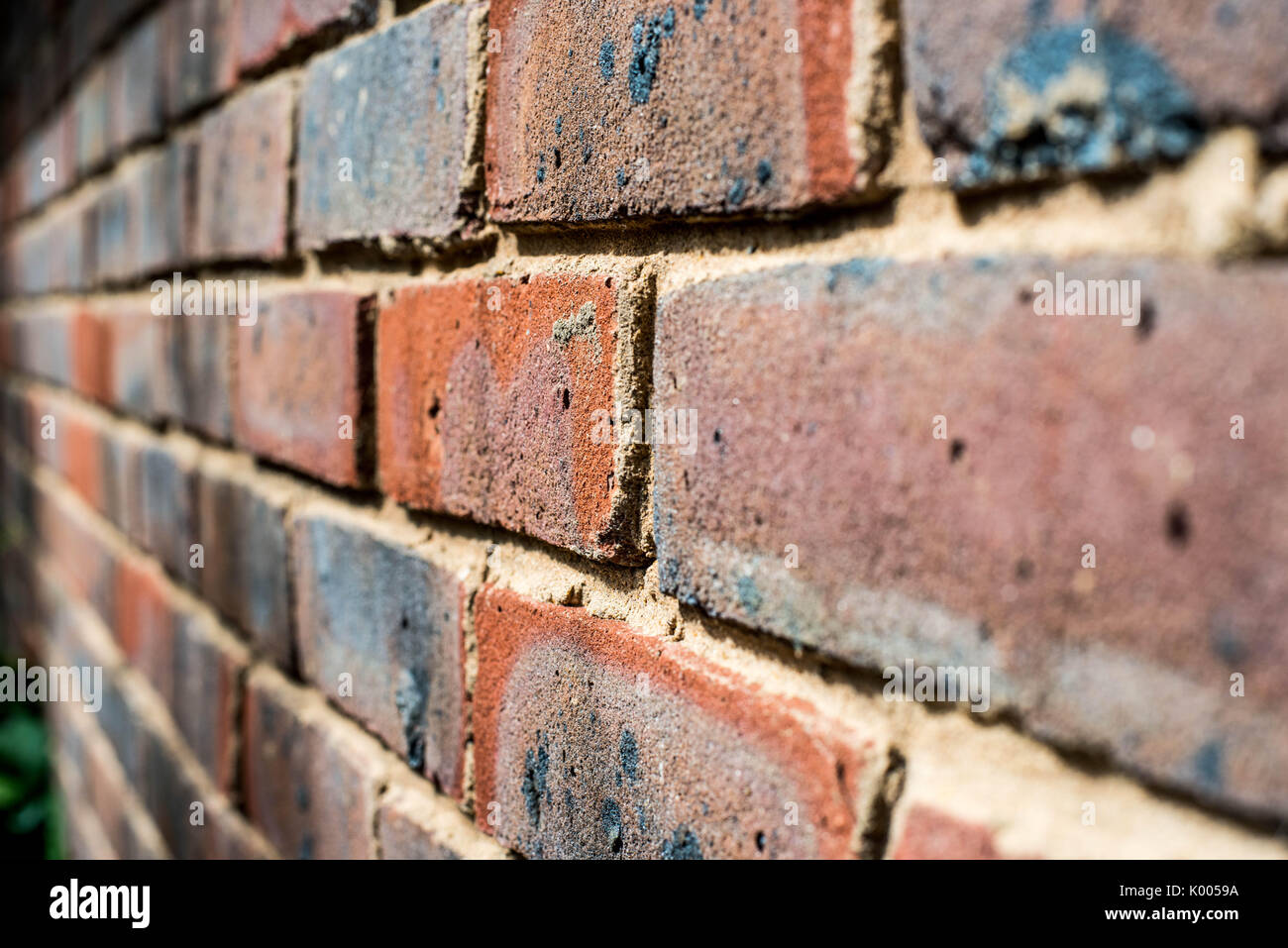 Brickwork or Brick Wall Textured Background In A Building Stock Photo