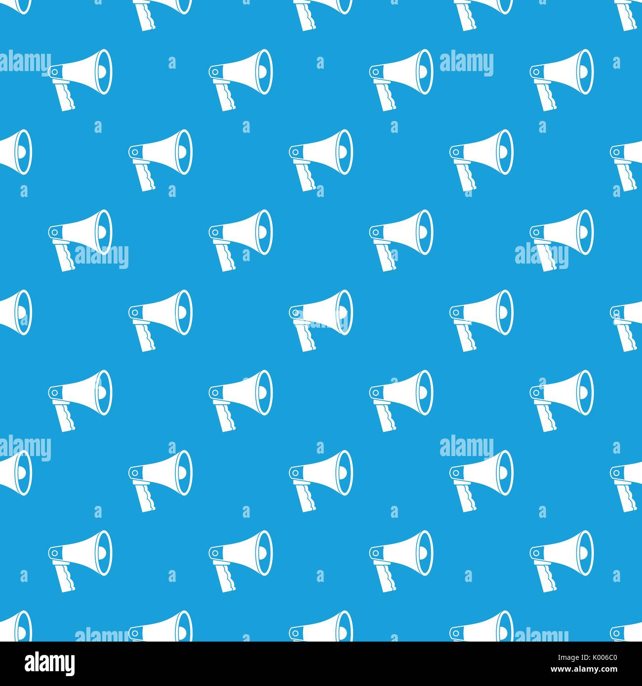 Loudspeaker pattern seamless blue Stock Vector