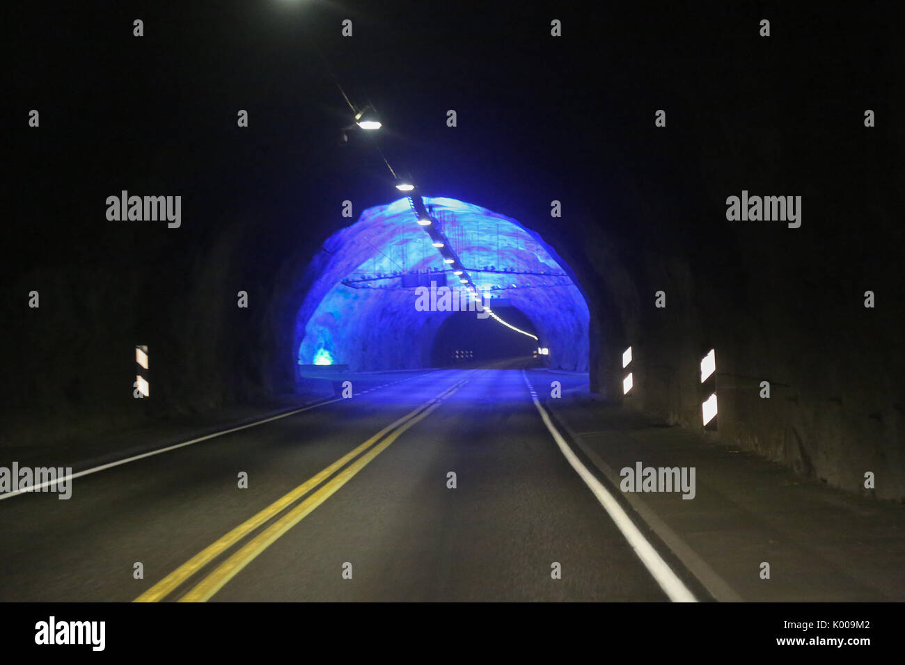 Laerdal Tunnel in Norway, the longest road tunnel in the world Stock