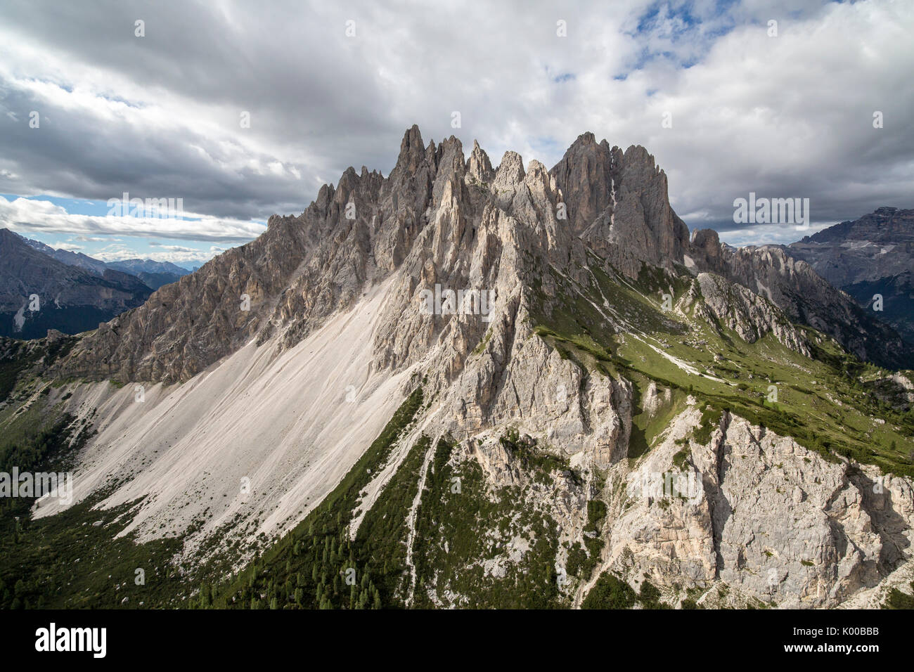 Aerial Photo Cadini di Misurina peaks, Auronzo, Tre Cime, Dolomites Italy  Stock Photo - Alamy