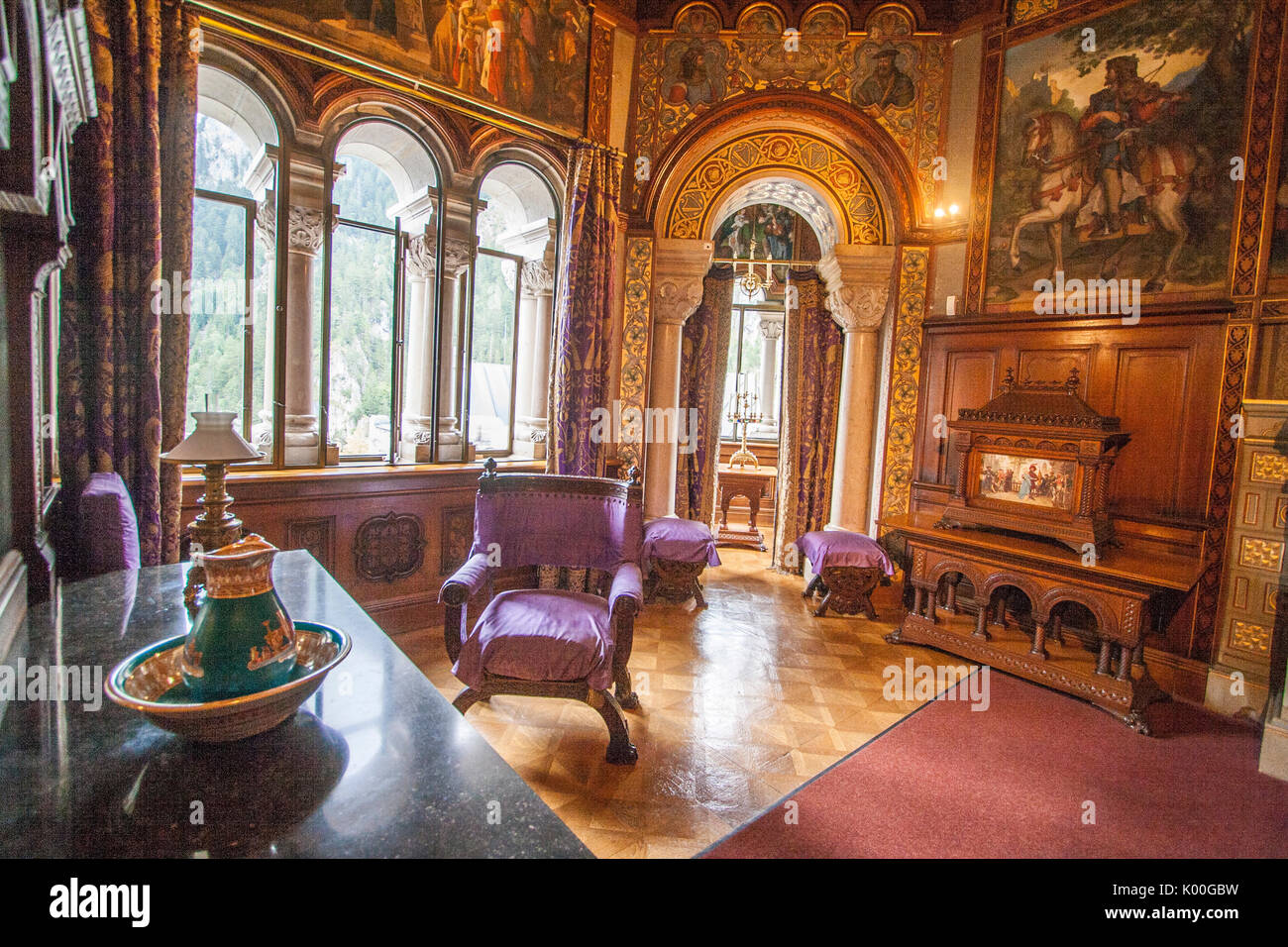 Interior of Neuschwanstein castle Fussen Bavaria southern Germany Europe  Stock Photo - Alamy