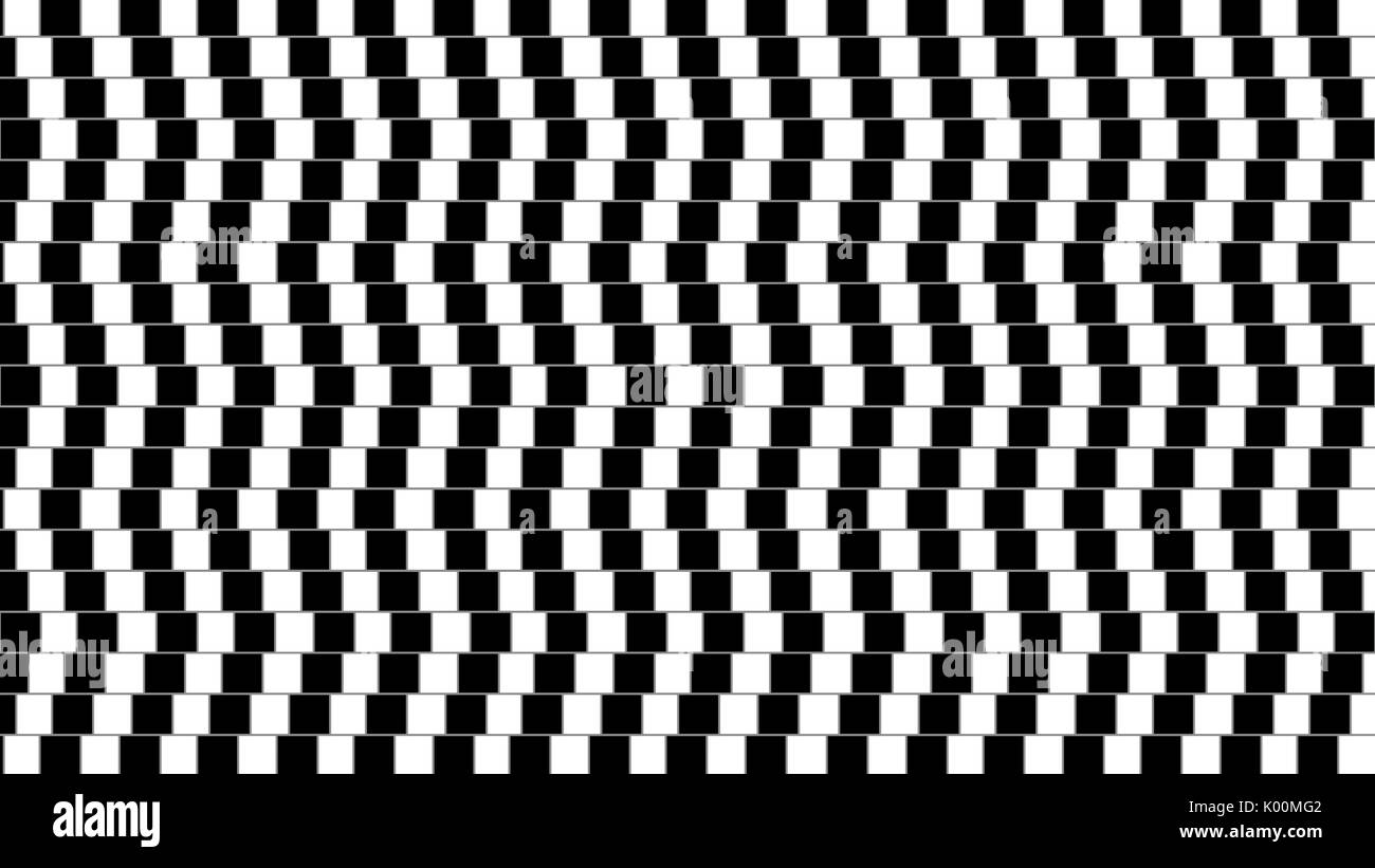 Abstract optical illusion twisted geometric shape Stock Photo