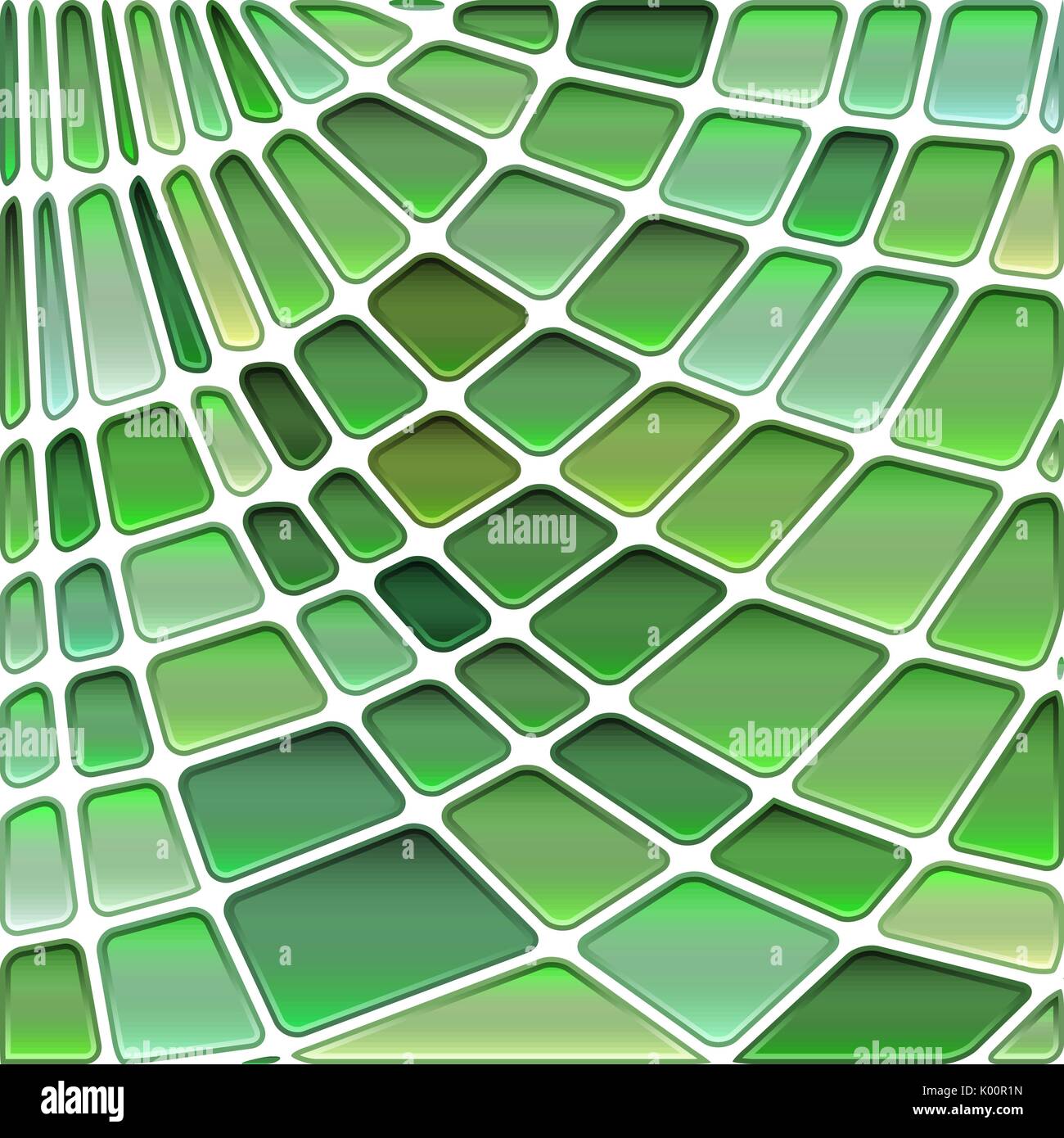 abstract vector stained-glass mosaic background - teal and green Stock ...