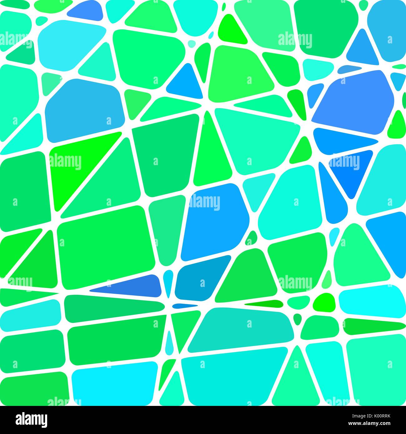 abstract vector stained-glass mosaic background - green and blue Stock ...