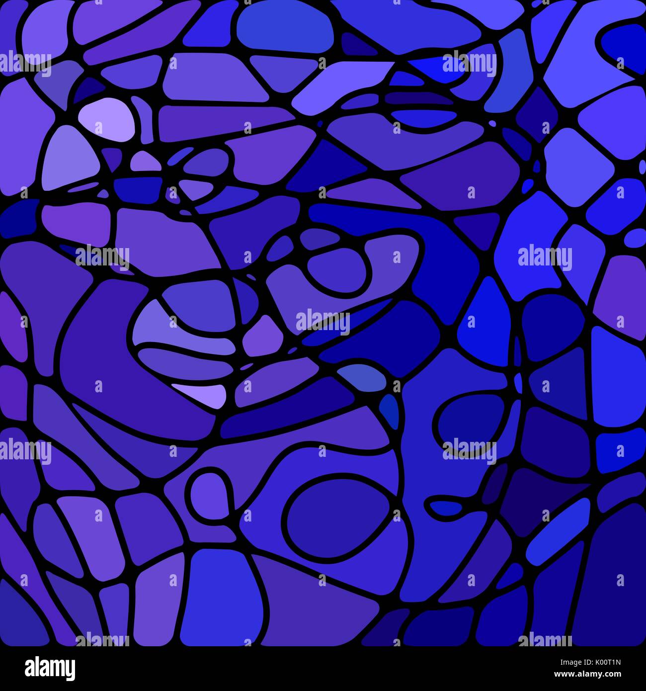 abstract vector stained-glass mosaic background - blue and violet Stock ...
