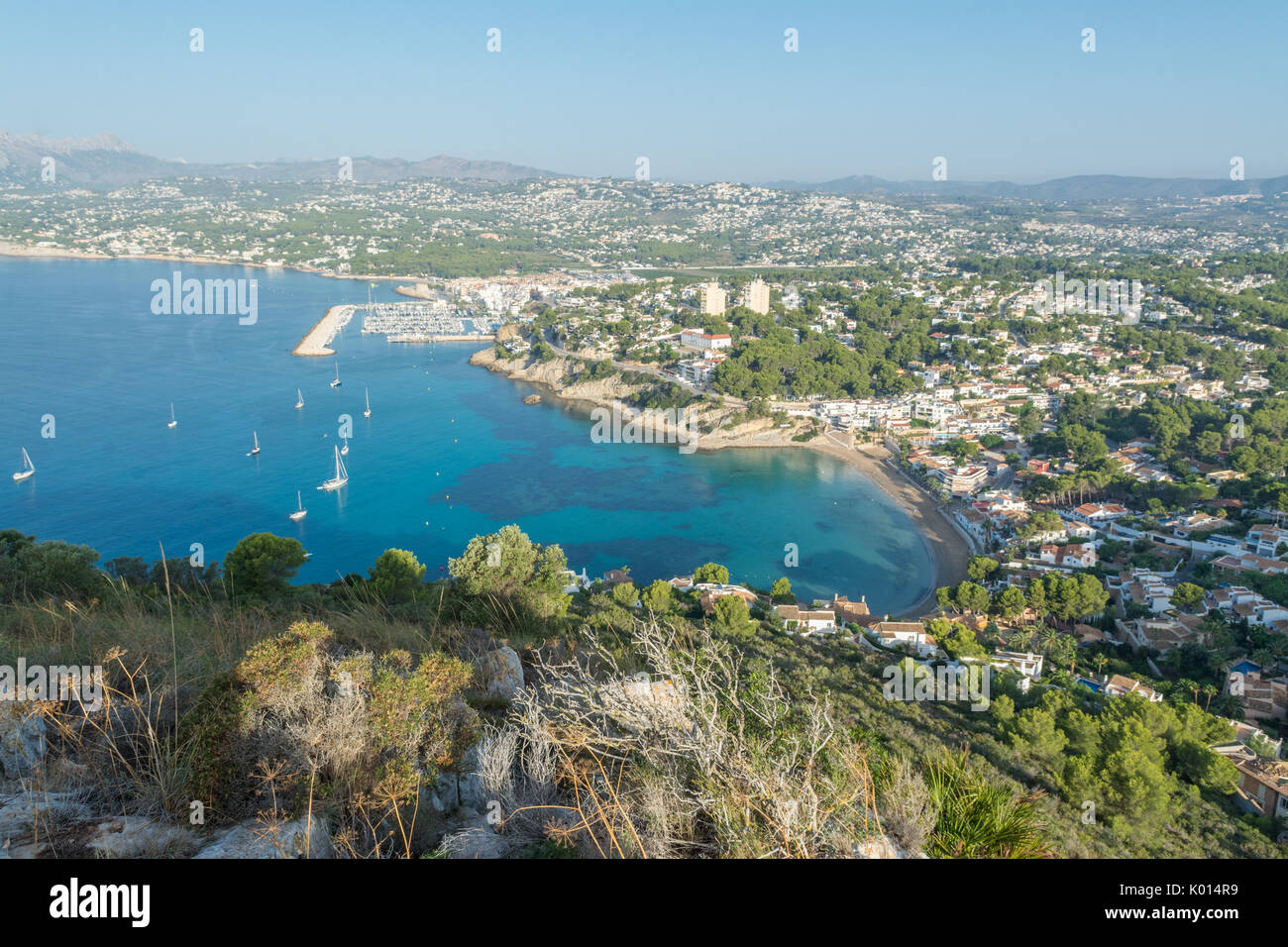 El Portet and Moraira, Costa Blanca, Alicante, Spain - view from Cap d'Or  Stock Photo - Alamy