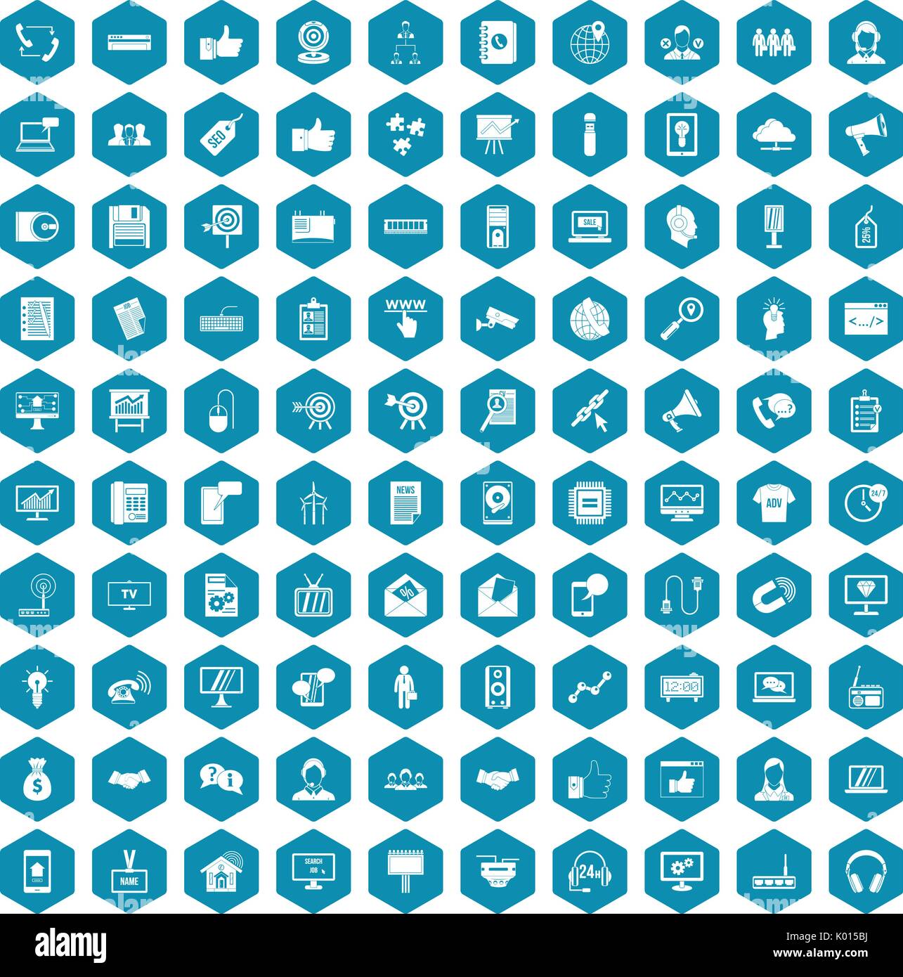 100 data exchange icons sapphirine violet Stock Vector