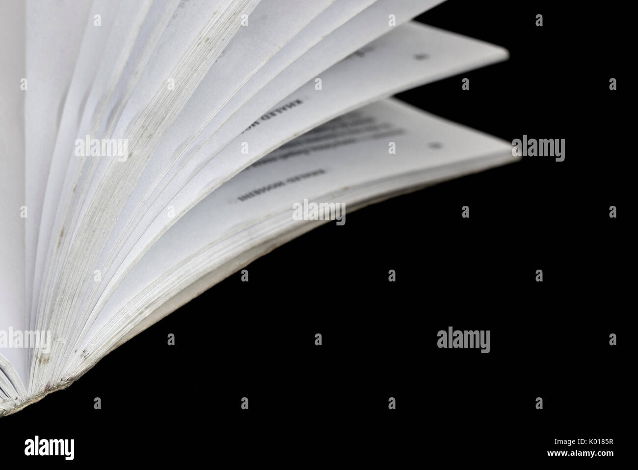 Book black and white pages hi-res stock photography and images - Alamy