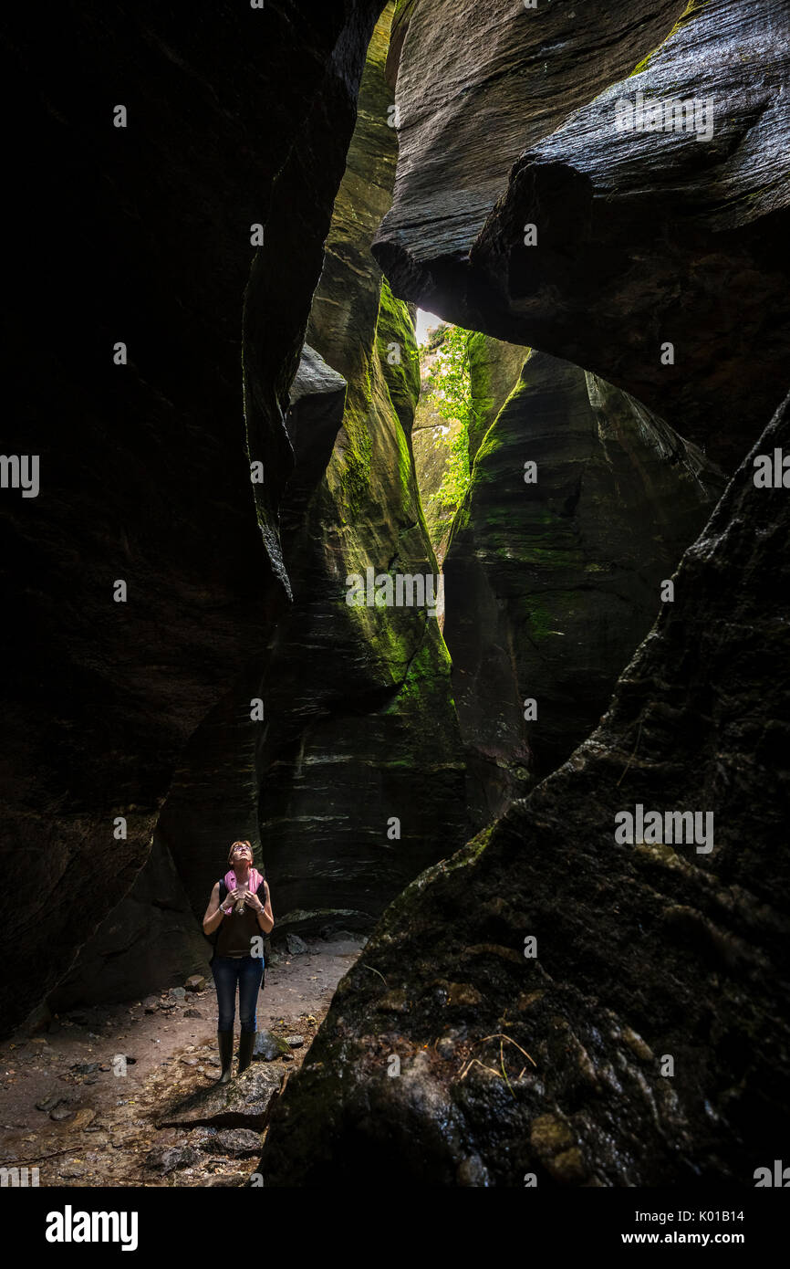 View of the rock called Orrido di Uriezzo, Valle Antigorio