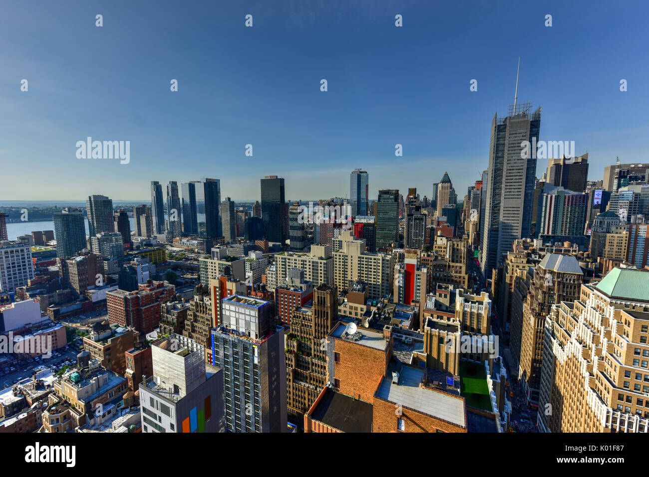 New York City skyline view from midtown Manhattan Stock Photo - Alamy