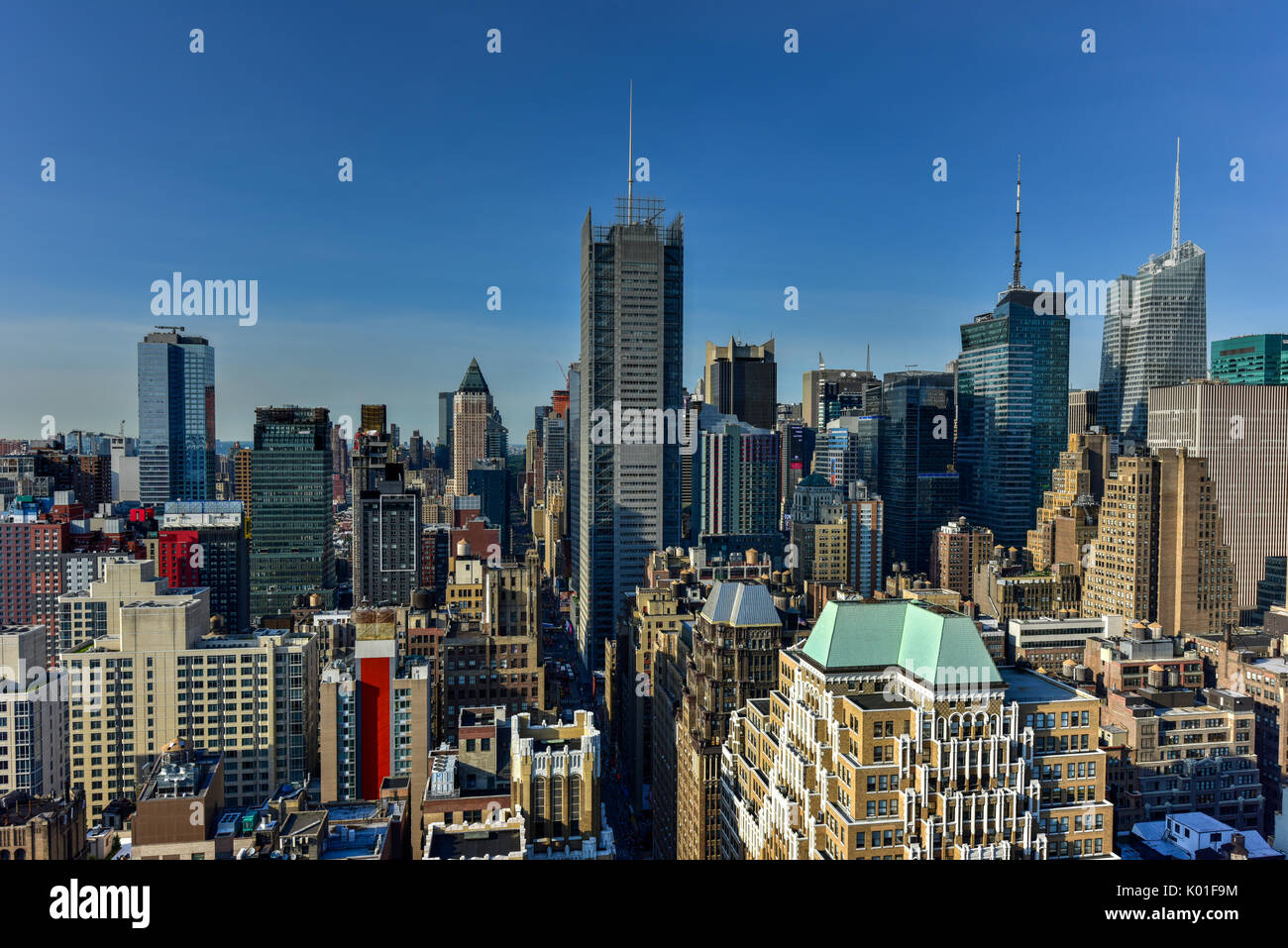 New York City skyline view from midtown Manhattan Stock Photo - Alamy