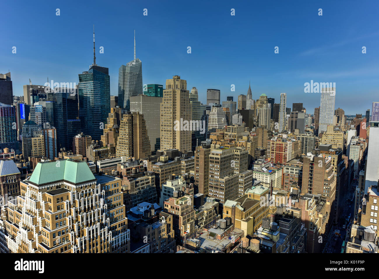 New York City skyline view from midtown Manhattan Stock Photo - Alamy